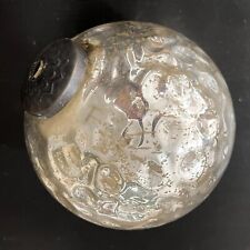 Large 4-Inch Mercury Glass Ornament Silver Dimpled Decorative Ball Kugel Style picture