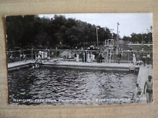 Pipestone MN Minnesota Municipal Swimming Pool vintage RPPC Postcard picture