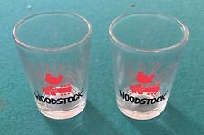 Vintage Woodstock 1969 3oz Shot Glasses 3 Days of Peace & Music Great Condition picture