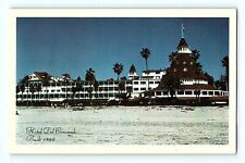 Hotel Del Coronado Built 1888 California Beach Front View Palm Trees Postcard E8 picture