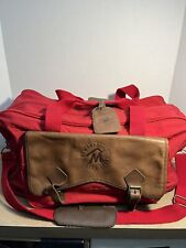 Vintage Marlboro Country Store Red/brown Canvas Leather Travel Duffel Bag  picture