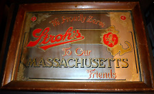 Vintage STROH'S Beer Massachusetts Friends Bar Mirror Man Cave Decor picture