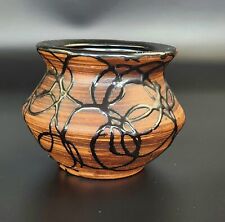 Vintage Studio Pottery Vase - Brown/Black Color - 4