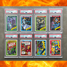 🔥 1990 Impel Marvel Universe 8 CARD LOT all PSA 9 - Hulk, Avengers 🔥 picture
