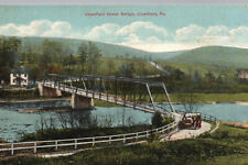 Clearfield PA Postcard Clearfield Creek Bridge Pennsylvania Old Car Road picture