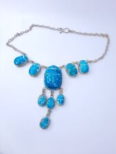 UNIQUE PENDANT OF THE EGYPTIAN Scarab Blue Symbol of Good Luck & Protection picture