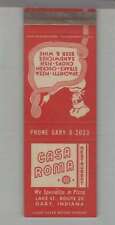 Matchbook Cover - Pizza Place - Casa Roma Restaurant Gary, IN picture