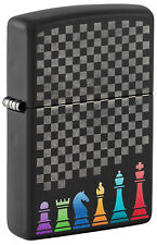 Zippo Chess Pieces Design Black Matte Windproof Lighter, 48662 picture