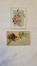 Victorian Sympathy Cards, Lot Of 2 picture