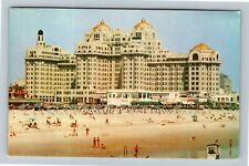 Atlantic City NJ-New Jersey, The Traymore, Aerial Hotel, Beach Vintage Postcard picture