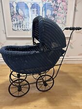 Antique Wicker Doll Pram Buggy Carriage Stroller picture