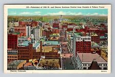 Denver CO-Colorado, Aerial Of 16th Street, Advertising Vintage c1946 Postcard picture