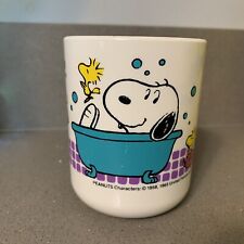 Snoopy Peanuts Bath Cup 1965 Saturday Knight Rare Woodstock picture