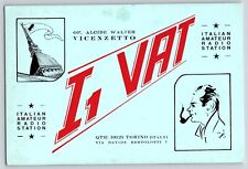 Qsl Radio Ham Card Italy Italian Amateur Radio Station I1 VAT 1971 picture
