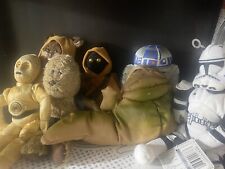 LOT of 7 Star Wars Buddies Plush Figures R2-D2 Chewbacca C-3PO Ewolk Jabba Etc picture