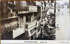 Antique Postcard-France-Destroyed Waterfront Buildings-Verdun-1916 picture