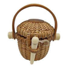 Mini Miniature Nantucket Basket with Lid picture