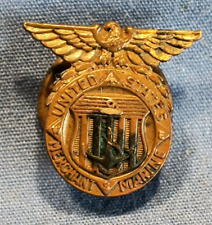 United States Merchant Marine Pin Button OLD Military Honorable Service Award picture