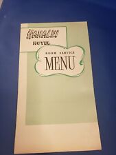 Vintage 1960s HANALEI Hotel Room Service Menu - KAUAI RARE 12/29/67 - beer 50c picture