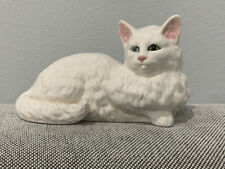 Vintage Ceramic White Persian Kitty Cat Figurine / Statue picture