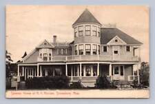 HH Merriam Summer House SHREWSBURY Massachusetts Antique Colltype Postcard 1908 picture