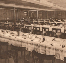 c.1930 Cunard Line RMS Samaria Ocean Liner Troopship Third Class Dining Room picture