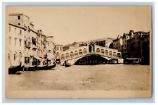 c1920's View Of Venice The Rialto Bridge Italy RPPC Photo Vintage Postcard picture