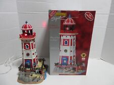 Lemax  2007 Seal Harbor Lighthouse Red Rotating Beacon Please Read Small Flaws picture