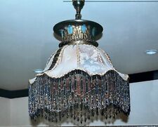 KATHLEEN CAID Breathtakingly Beautiful Beaded Overhead Lamp Shade picture