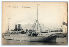 1915 Steamship The Guadeloupe Le Havre France Antique Posted Postcard picture