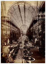 England, London, Crystal Palace, Vintage Interior Albumen Print Albumin Print picture