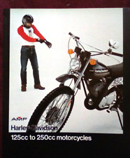 1976 AMF Harley-Davidson 125cc 250cc Motorcycle sales brochure 6 pager picture
