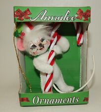 Annalee Mouse Holding Big Candy Cane Christmas Ornament - Mint in Box picture