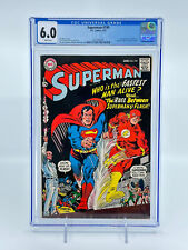 Superman #199 CGC 6.0 White Pages 1st Superman vs Flash Race DC Comics 1967 picture