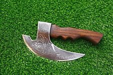 Pizza Cutter Axe Unique Viking Style Black Wood Handle for Camping or Kitchen. picture