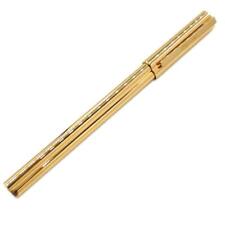 BVLGARI authentic ballpoint pen cap type blue ink refill with case gold plated picture