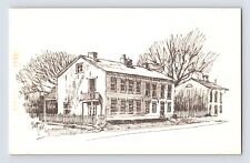 Postcard Iowa Pella IA Wyatt Earp Home Residence Sketch 1960s Unposted picture