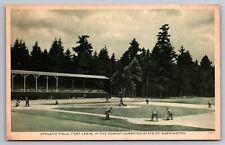 Postcard Fort Lewis WA Washington Military Athletic Baseball Field Greetings picture
