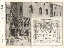 Entrance ticket to the Doge's Palace and prisons in Venice ITALY 1920/30 picture