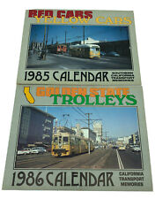 Lot 2 VTG 1985 1986 Golden State Trolleys Calendar Red Yellow St Cars California picture
