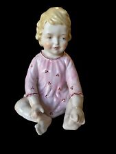 Antique Piano Baby Sitting Girl 5.5” Figurine Early 1900s picture