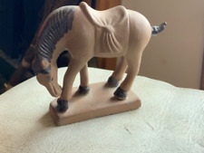 Vintage Chinese Signed Stylized Horse Dry Glaze picture