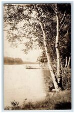 1910 Lake Shore Dock View Malden Massachusetts MA RPPC Photo Posted Postcard picture