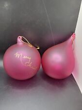 Artisan Glass Blown Purple Christmas Ornaments 1996 picture