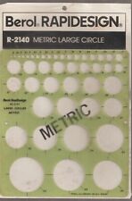 Four(4) Berol Rapidesign R-2140 Metric Large Circle - Factory Sealed picture