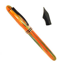 Kanwrite desire noir macaw fountain pen with 4 PVD black flex nib options picture