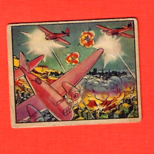 1938 GUM INC.  HORRORS OF WAR   #113   FRANCO'S PLANES STRAFE  VG/EX  crease picture