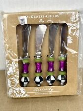 MacKenzie-Childs Piccadilly Set Of 4 Canape Knives NEW IN BOX picture