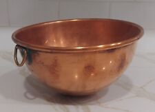 Vintage Copper Mixing Bowl, Round Bottom 10