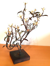 Vintage Chinese Art Metal & Enamel Decorated Tree by Hing Woo Pang picture